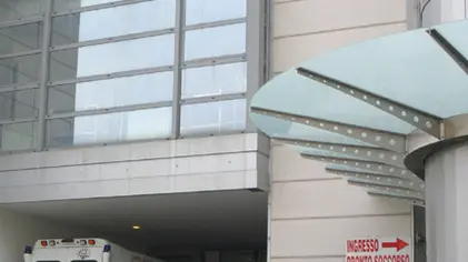 Poletto, il pronto soccorso dell'ospedale di Camposampiero, dove sono stati medicati i ciclisti picchiati da extracomunitari. -