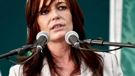 Valeria Cittadin al convegno organizzato proprio per sostenere la realizzazione della centrale con il passaggio da olio combustibile a carbone, al momento bloccato dopo una sentenza del Consiglio di Stato, oggi 7 luglio 2011, a Porto Tolle ( Rovigo). Carlo Perazzolo/ANSA