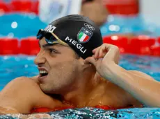 epa11508534 Filippo Megli of Italy competes in a Men 4x200m Freestyle Relay heat of the Swimming competitions in the Paris 2024 Olympic Games, at the Paris La Defense Arena in Paris, France, 30 July 2024. EPA/MAST IRHAM
