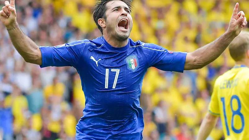Toulouse 17-06-2016 Ph. Federico Tardito/ Sync Uefa France Euro 2016 - Italia vs Svezia Nella foto: esultanza Eder