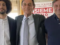 Bruno Cacciavillani con il sindaco Sergio Giordani e il leader di Azione Carlo Calenda