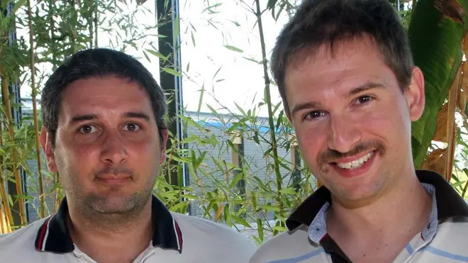 PASSERINI RONCADE ''STORMNG PIZZA.IT'' H-FARM A CA' TRON, IN FOTO MARCO SAVINI E GUIDO POLCAN DEL PROGETTO ANIMAZIONE ''BIG ROCK''