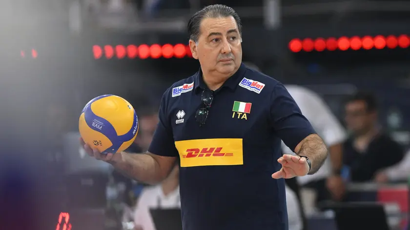 Ferdinando De Giorgi (ITA) during the CEV Eurovolley 2023 semifinal match between Italy vs France, Palazzo dello Sport in Rome, Italy, on September 14, 2023.