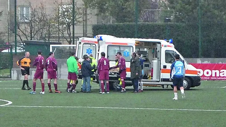 Il 9 ottobre del 2022 in campo è arrivata l’ambulanza per soccorrere il giocatore