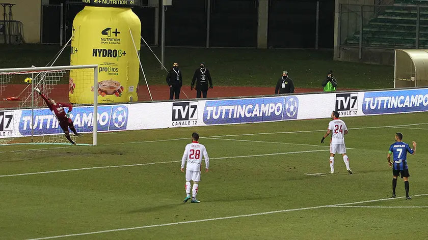 Il gol di Chiricò (foto Piran)