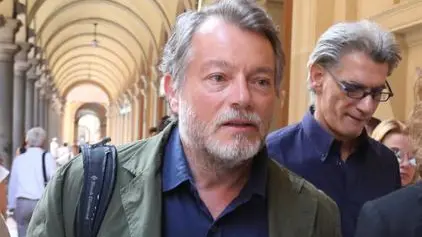 Valerio Fioravanti arriva al tribunale di Bologna per rendere testimonianza al processo a carico di Gilberto Cavallini per la strage alla stazione di Bologna del 2 agosto 1980, Bologna, 13 giugno 2018. ANSA/GIORGIO BENVENUTI
