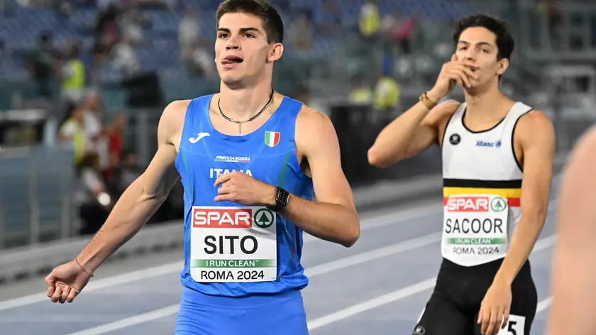 Italian Luca Sito during 400mt Men on occasion of European Athletics Championship, 6 at Oimpico Stadium in Rome, 10 June 2024. ANSA/CLAUDIO PERI