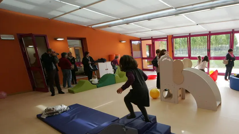 Un’immagine dell’interno dell’asilo nido Chiara Lubich in via Endrone ad Altichiero