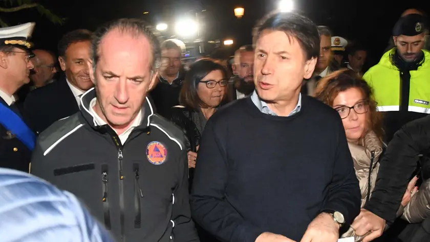 Interpress\M.Tagliapietra Venezia 13.11.2019.- Arrivo di Giuseppe Conte a Venezia, nella foto con Luca Zaia.