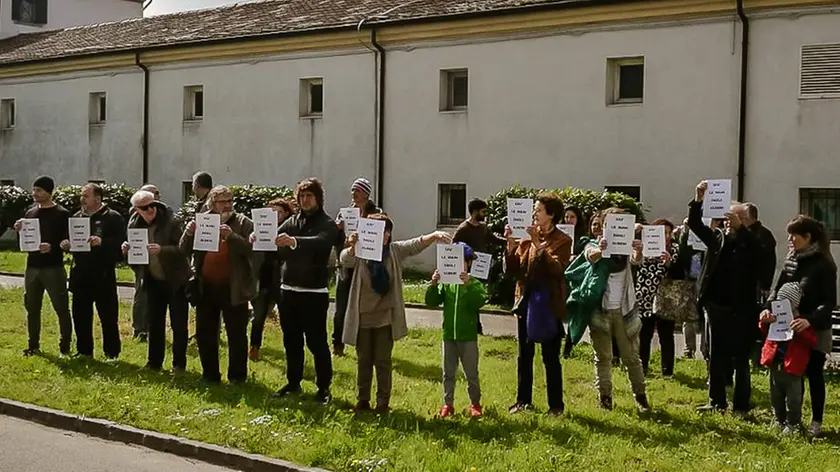 Este (PD), 7 Aprile 2018 Sit-in contro la potatura alberi in viale Fiume.