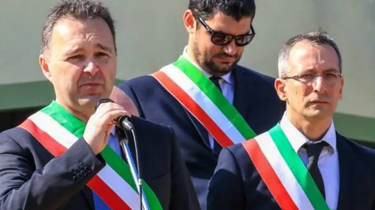 Casale di Scodosia (PD), 21 settembre 2019. Vari momenti del Sindaco di Casale di Scodosia Stefano Farinazzo, morto suicida. Nella foto: l sindaco Stefano Farinazzo durante un'apparizione pubblica