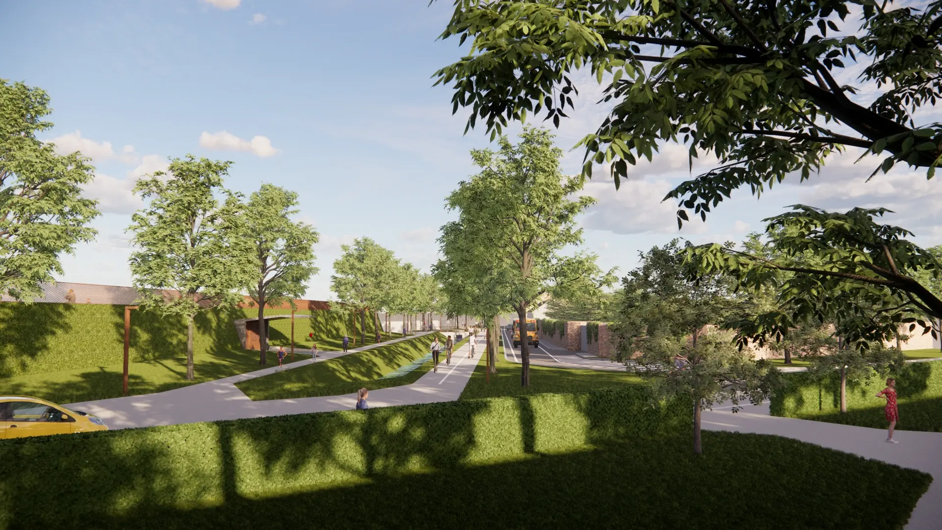 Ecco i rendering del progetto con cui l'amministrazione intende trasformare via 58esimo Fanteria con lo stombinamento del canale Alicorno e lo stadio Appiani con una nuova tribunetta all'inglese