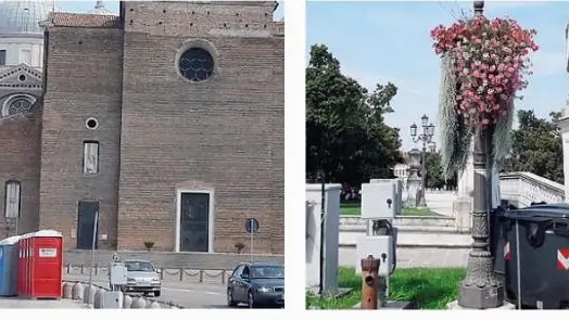 Bagni chimici e cassonetti accanto ai luoghi simbolo del turismo