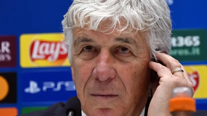 Atalanta's coach Gian Piero Gasperini during press conference on the eve of the UEFA Champions League soccer match between Atalanta BC and Real Madrid CF at Bergamo Stadium in Bergamo, Italy, 9 December 2024. ANSA/MICHELE MARAVIGLIA