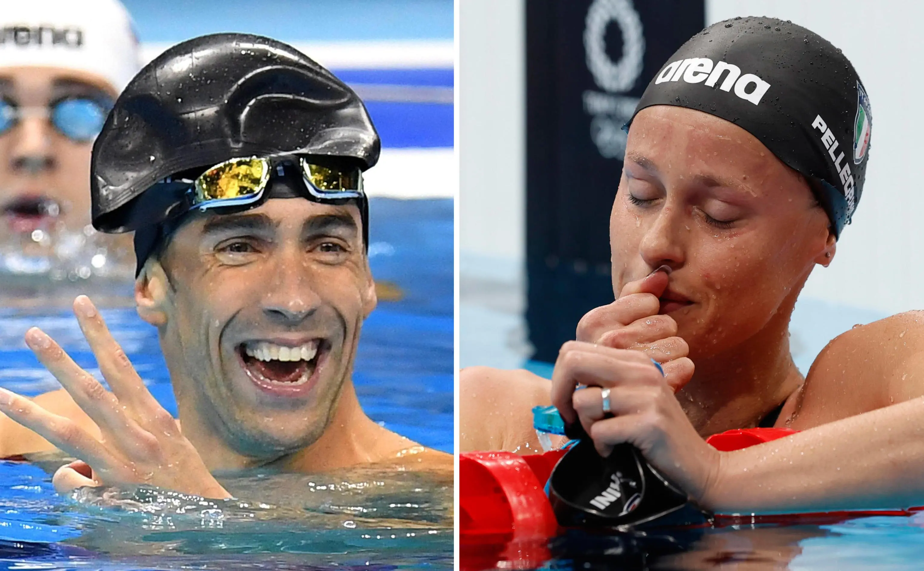 Michael Phelps e Federica Pellegrini, due leggende del nuoto