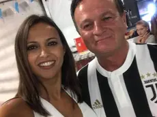 Don Marino con la playmate Francesca Lukasik