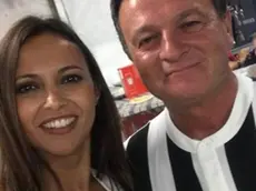 Don Marino con la playmate Francesca Lukasik