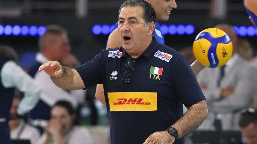 Ferdinando De Giorgi (ITA) during the CEV Eurovolley 2023 semifinal match between Italy vs France, Palazzo dello Sport in Rome, Italy, on September 14, 2023.