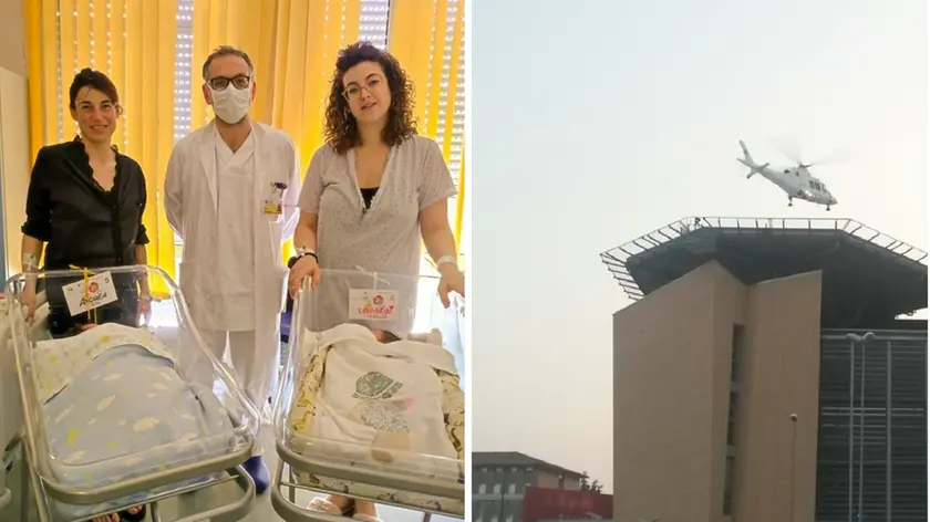 Le neomamme con i lori bambini e l'ospedale di Cittadella