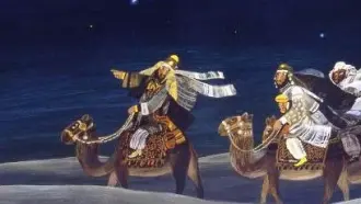 I Re Magi in cammino in una illustrazione di Stepan Zavrel. Secondo l’astrofisica moderna l’ipotesi della cometa si trasforma in una congiunzione astrale di Giove, Saturno e Marte