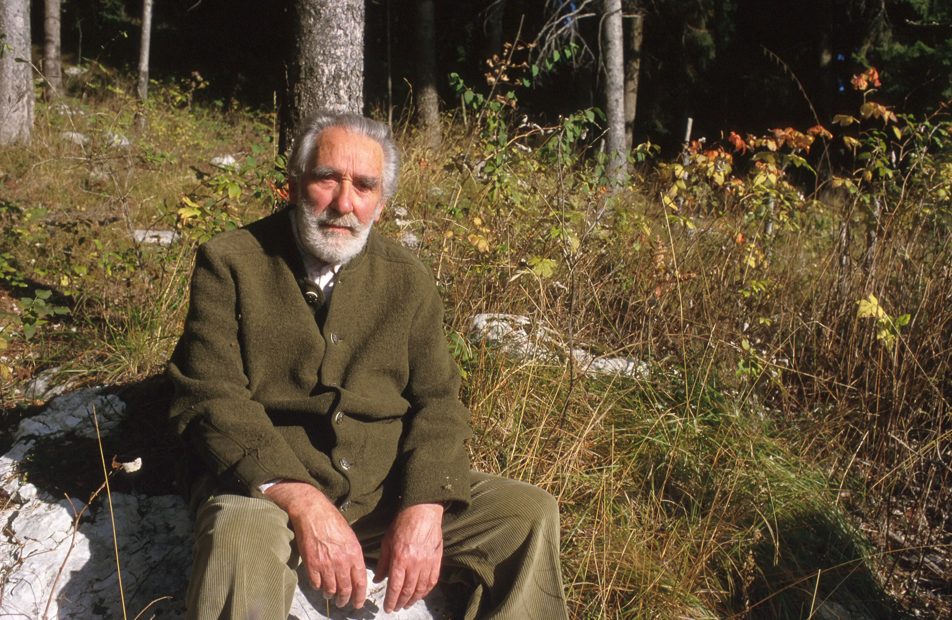Mario Rigoni Stern, Italian writer, at his cottage in Asiago, near Venice, 1998