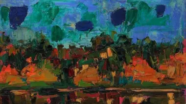 Ennio Morlotti, «Adda a Imbersago», un olio su tela del 1956. Una delle trecento opere della collezione Merlini