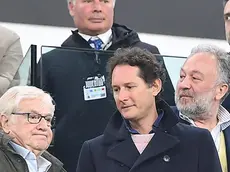 John Elkann and Gianluca Ferrero during the semifinal of the Coppa Italia soccer match Juventus FC vs SS Lazio at the Allianz Stadium in Turin, Italy, 2 april 2024 ANSA/ALESSANDRO DI MARCO