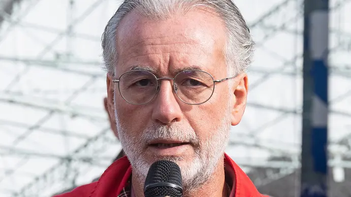 Battaglia Terme (PD), 3 novembre 2018. Protesta alla C&C per l'inquinamento tossico. Nella Foto: il consigliere regionale Piero Ruzzante