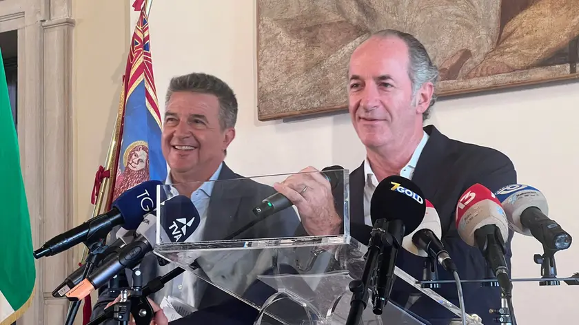 Francesco Calzavara, assessore al Bilancio della Regione Veneto, con Luca Zaia
