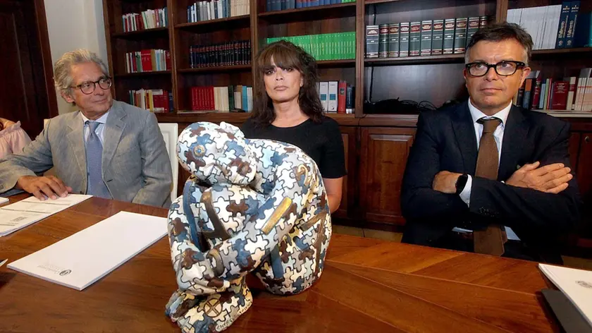 GENESIN - PADOVA - AGENZIA BIANCHI -PROCESSO RABARAMA. DA SX: PAOLO CHIARELLI, PAOLA EPIFANI IN ARTE RABARAMA, ERNESTO DE TONI,