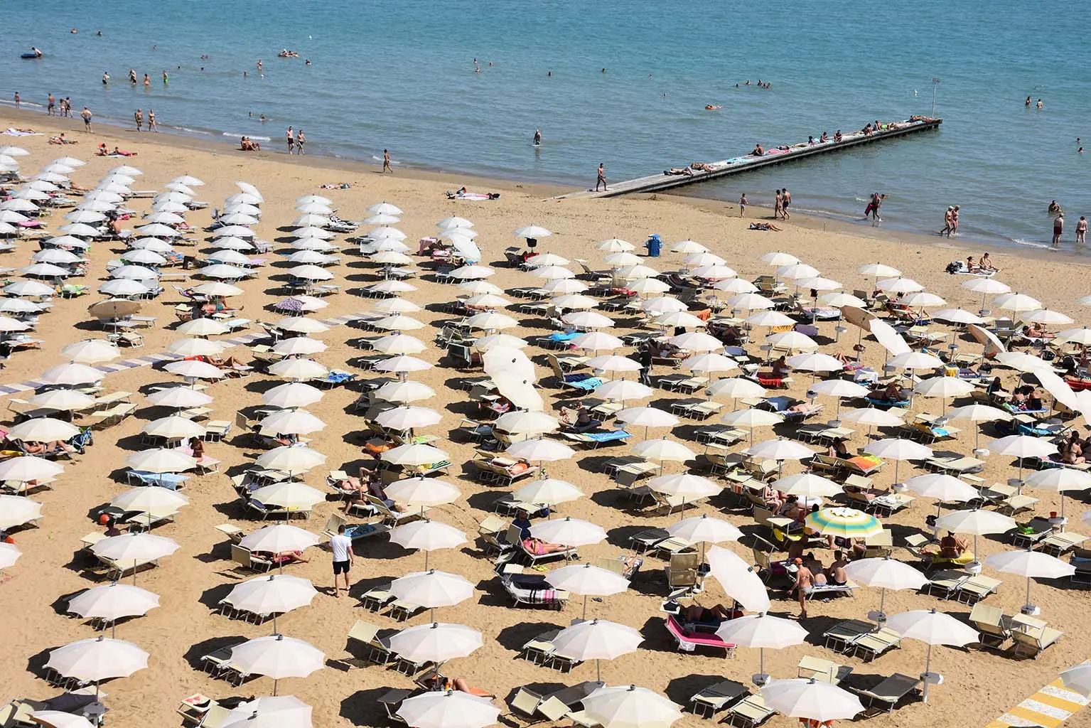 La spiaggia di Jesolo, com'era l'anno scorso