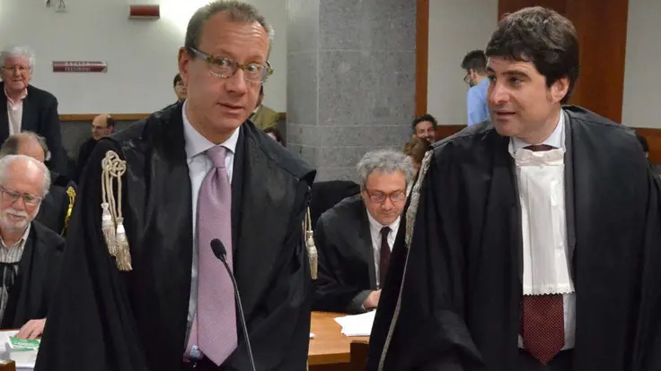 Interpress/M.Tagliapietra Venezia 14.04.2016.- Udienza preliminare Processo Mose. Tribunale , Piazzale Roma. PM Stefano Ancilotto. PM Stefano Buccini.