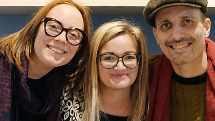 Da sinistra Rebecca Frasson, Maria Brandt e Andrea Bizzotto