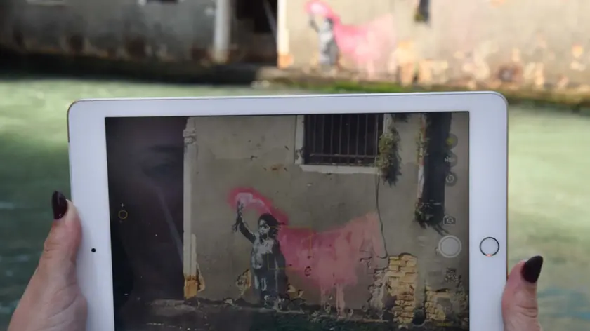 Interpress\M.Tagliapietra Venezia 24.05.2019.- Bansky in rio Novo.