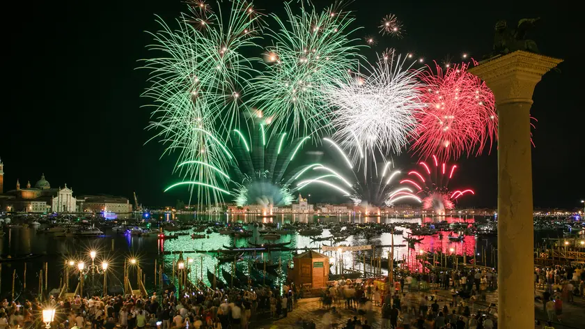 I fuochi d'artificio sul bacino di San Marco