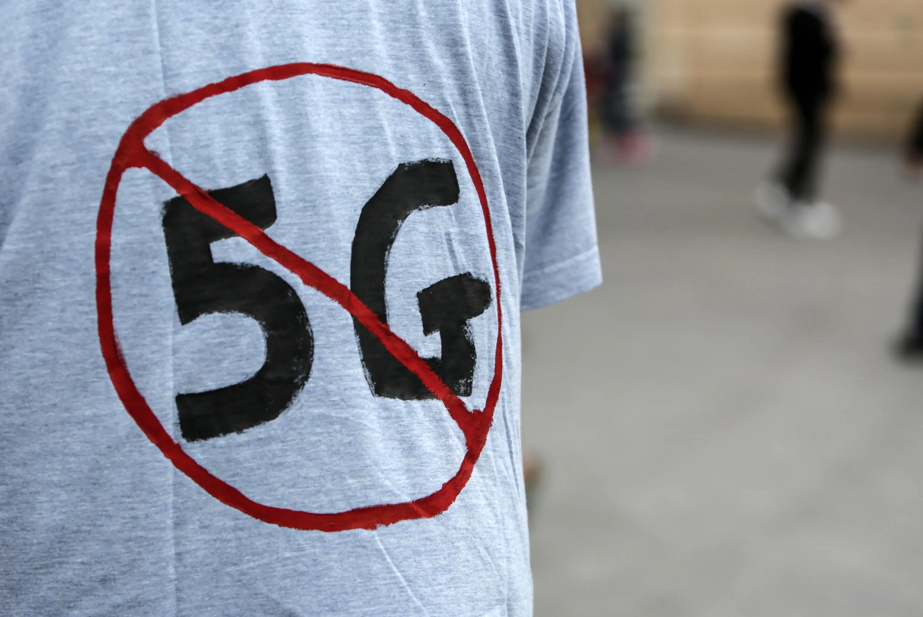 epa08526629 Civil Society organisations and extinction rebellion organise rally against 5G plans in Central Station in Brussels, Belgium, 04 July 2020. EPA/Aris Oikonomou EPA-EFE/Aris Oikonomou