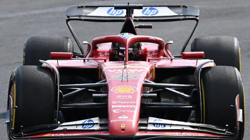 Scuderia Ferrari driver Charles Leclerc of Monaco steers his car during the Formula One Grand Prix of Italy, Monza, Italy, 01 September 2024. ANSA/DANIEL DAL ZENNARO