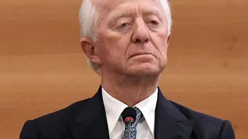 Il presidente di Luxottica Leonardo Del Vecchio all'assemblea degli azionisti, Milano 19 aprile 2018. ANSA/DANIEL DAL ZENNARO
