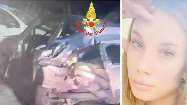 L’incidente e, a destra, Valentina Cracco, la studentessa universitaria di 21 anni morta a Ferragosto
