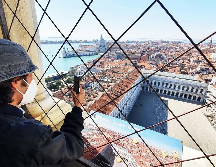 Interpress\M.Tagliapietra Venezia 02.03.2021.- Riapertura visite. Campanile di San Marco.