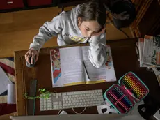 11/03/2021 Torino. Didattica a distanza per bambini della scuola elementare primaria