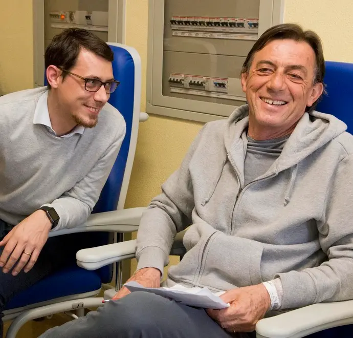 Sergio Giordani con il figlio Antonio