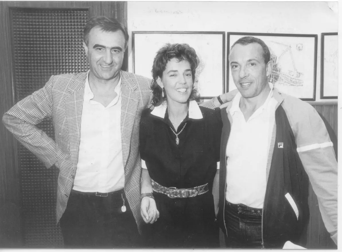 Gianni Gross, primo a destra, con Novella Calligaris e Pietro Zen