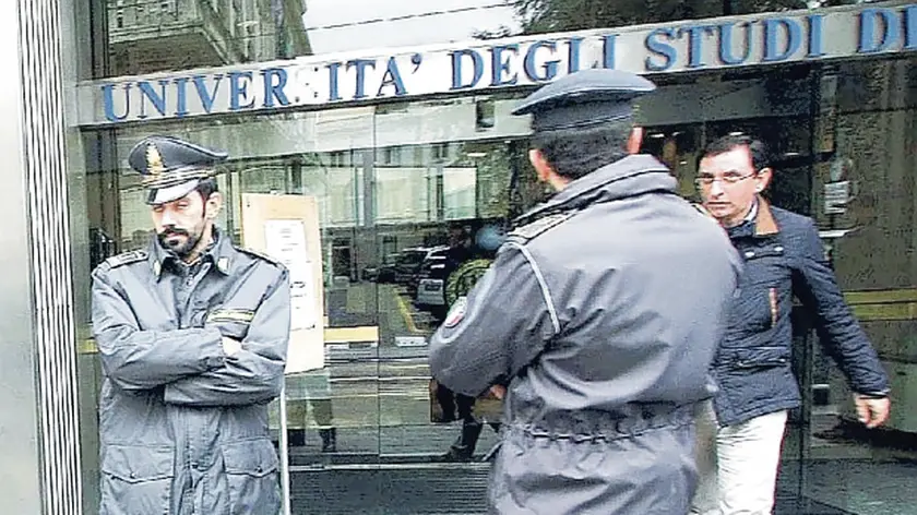 Il blitz all’Università il 15 novembre del 2017 con il sequestro di documenti della Guardia di Finanza