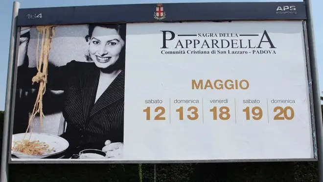 BACCARIN - CARTELLONE SAGRA PAPPARDELLA CON SOFIA LOREN