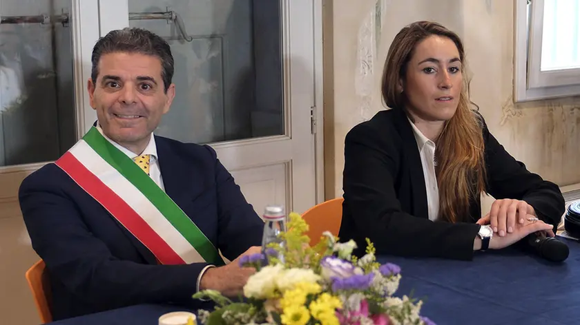 Il sindaco Federico Barbierato e Sofia Goggia
