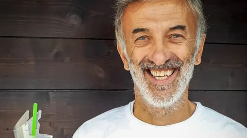 Cartura (PD), 04 ottobre 2019. Massimo Campanaro inventore dell'attrezzo acchiappa cimici.