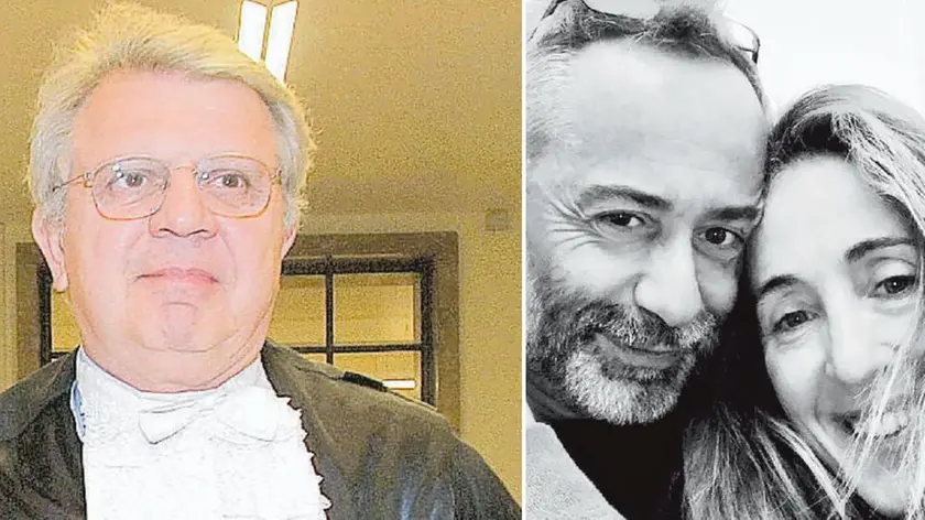 A sinistra l’avvocato penalista- senatore Piero Longo che è stato aggredito la sera del 20 settembre 2020 da Luca Zanon e Silvia Maran (foto a destra)