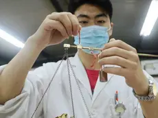 02/11/2016 Yangzhou, medicina tradizionale cinese, preparazioni di nuovi farmaci di prevenzione per l'influenza
