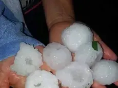 La grandine a Cazzago di Dolo (foto di Annalisa Finotello)